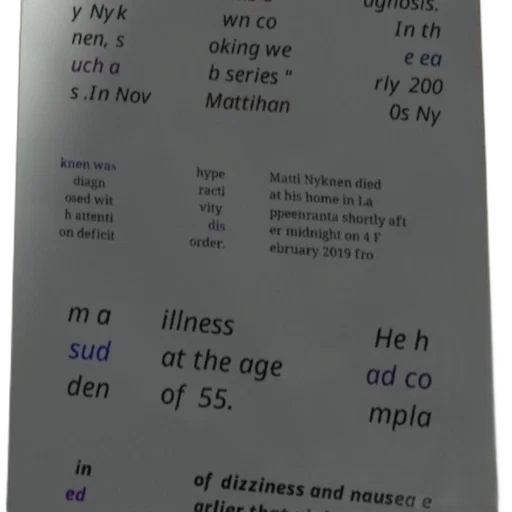 poster, text, about, matti, nyknen, including, his, death transparent PNG cut-out
