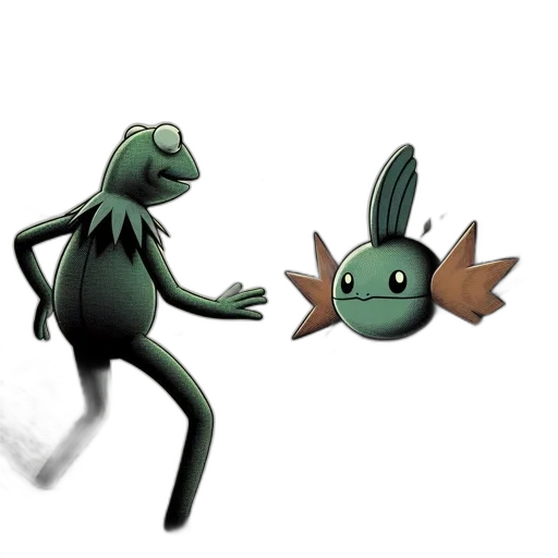 creature, animal, dragon, concept art, 3d render, pixel art, fantasy art, green transparent PNG cut-out