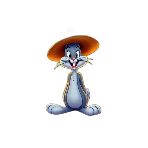 hat, animal, staff, creature, concept art, 3d render, cartoon, photorealistic transparent PNG cut-out
