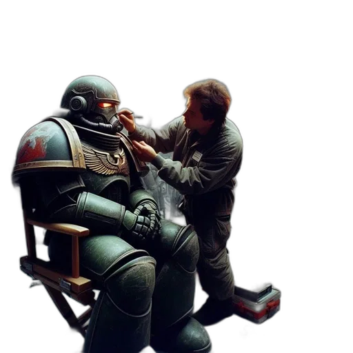 robot, weapon, concept art, photorealistic, 3d render, outer space, behind-the-scenes, moment transparent PNG cut-out