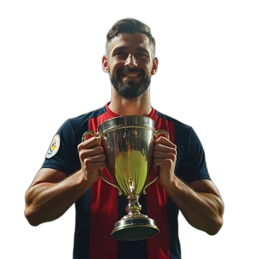 animal, crown, man, holding, soccer, trophy, stadium transparent PNG cut-out