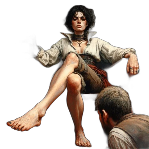 staff, concept art, fantasy art, photorealistic, comic book art, fire, stern, female transparent PNG cut-out