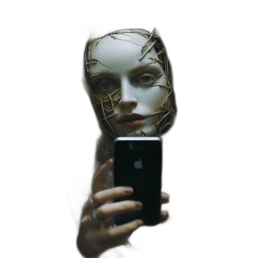 mask, robot, face, creature, cyberpunk, photorealistic, vaporwave, concept art transparent PNG cut-out