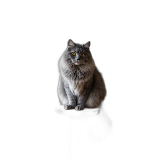 animal, staff, creature, crown, photorealistic, 3d render, fluffy, grey transparent PNG cut-out