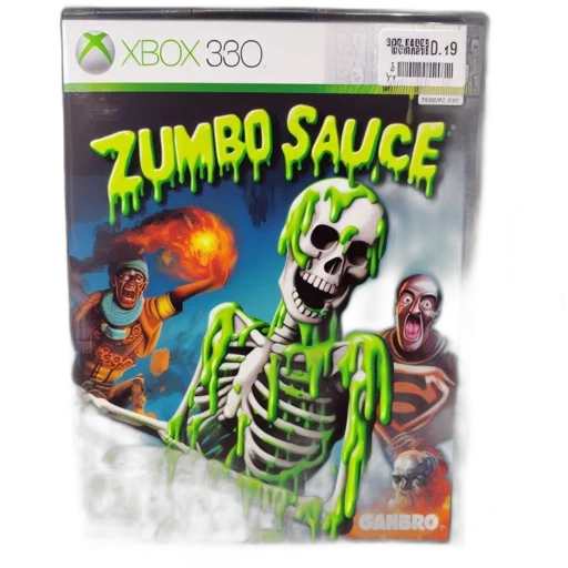concept art, xbox, 360, game, case, zumbo, sauce, featuring transparent PNG cut-out