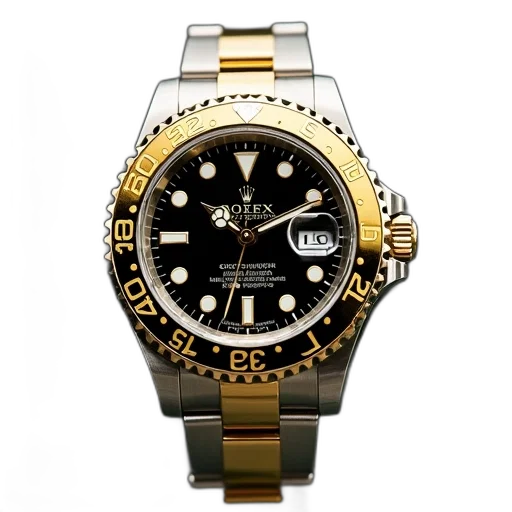jewelry, rolex, steel, yellow, gold, gmt, master, 16756 transparent PNG cut-out
