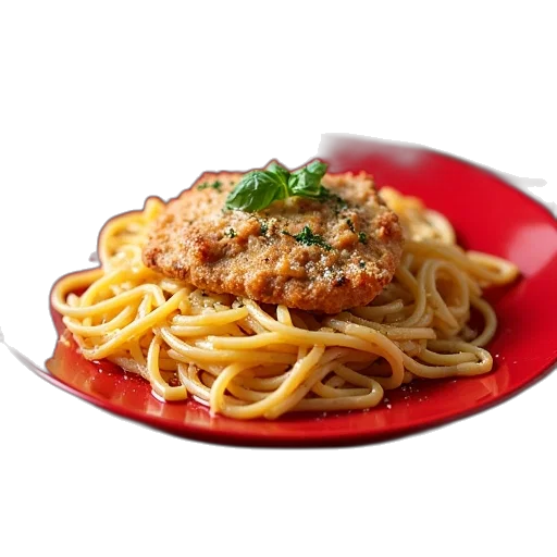 food, animal, 3d render, photorealistic, recipe, homemade, chicken, spaghetti transparent PNG cut-out