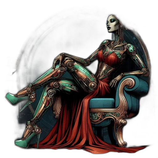 jewelry, dress, furniture, mask, concept art, fantasy art, comic book art, pixel art transparent PNG cut-out