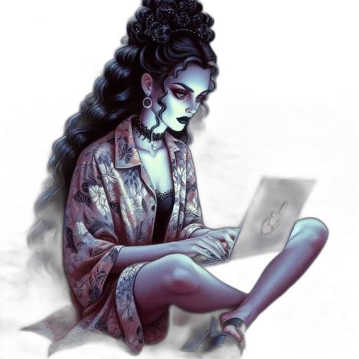 mask, face, dress, creature, fantasy art, concept art, comic book art, cyberpunk transparent PNG cut-out