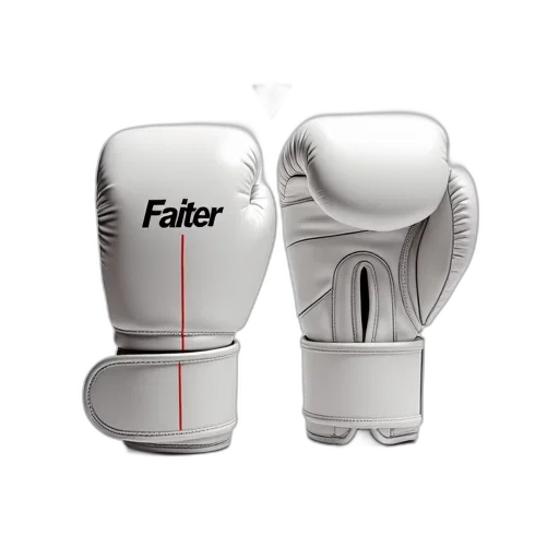 3d render, pair, white, boxing, gloves, brand, name, faiter transparent PNG cut-out