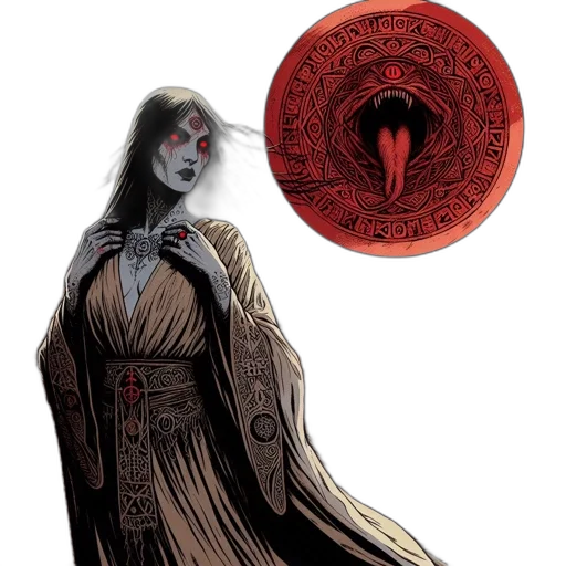 concept art, comic book art, fantasy art, red transparent PNG cut-out