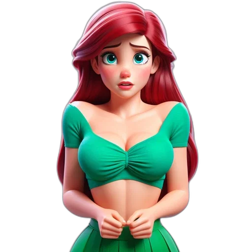 dress, jewelry, 3d render, cartoon, concept art, fantasy art, green, animated transparent PNG cut-out