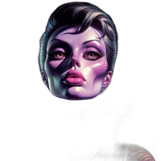 face, mask, robot, creature, concept art, photorealistic, fantasy art, comic book art transparent PNG cut-out