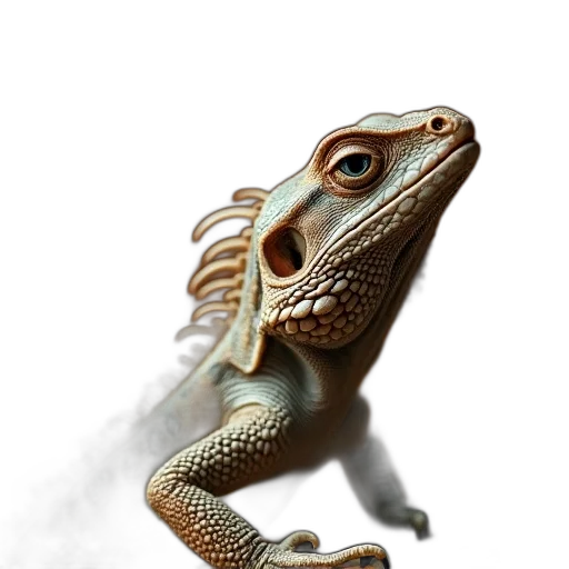 dragon, animal, staff, creature, photorealistic, concept art, watercolor, 3d render transparent PNG cut-out