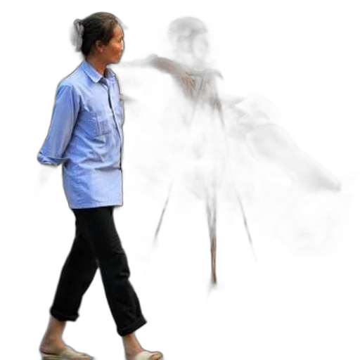 staff, umbrella, concept art, photorealistic, 3d render, fog, person, blue transparent PNG cut-out