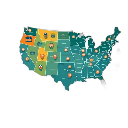 promotional, poster, regional, planning, survey, featuring, stylized, map transparent PNG cut-out