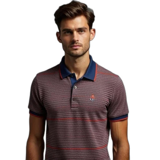 missoni, men, polo, shirt transparent PNG cut-out