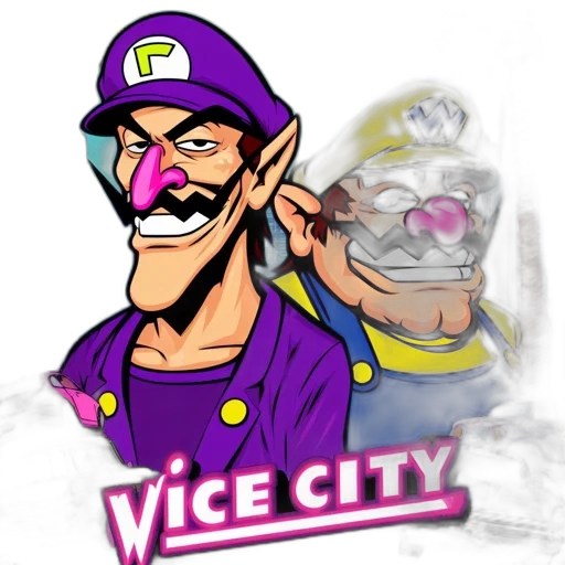 face, cartoon, concept art, vaporwave, comic book art, two, recognizable, characters transparent PNG cut-out