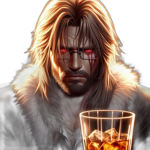 jacket, fantasy art, concept art, comic book art, anime, man, long, hair transparent PNG cut-out