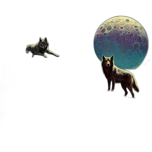 animal, creature, concept art, pixel art, watercolor, fantasy art, outer space, night transparent PNG cut-out