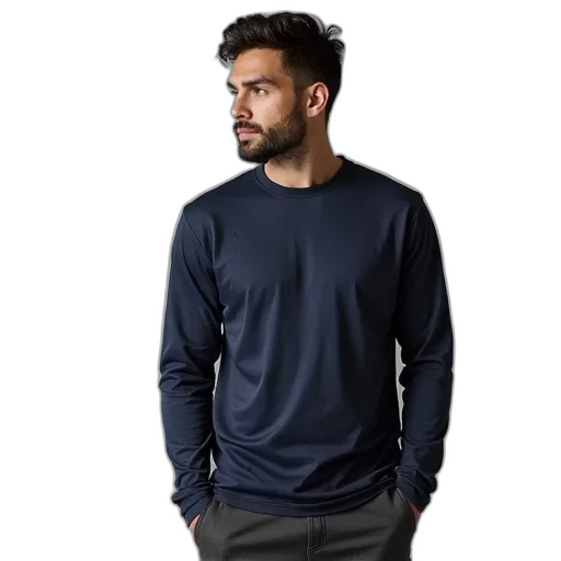 jacket, monochrome, dark, blue transparent PNG cut-out