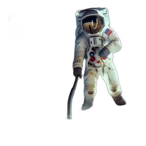 robot, staff, jacket, mask, concept art, 3d render, outer space, underwater transparent PNG cut-out