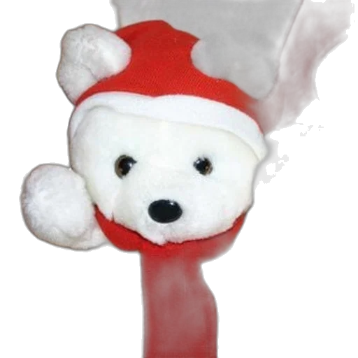 staff, hat, 3d render, white, teddy, bear, wearing, red transparent PNG cut-out