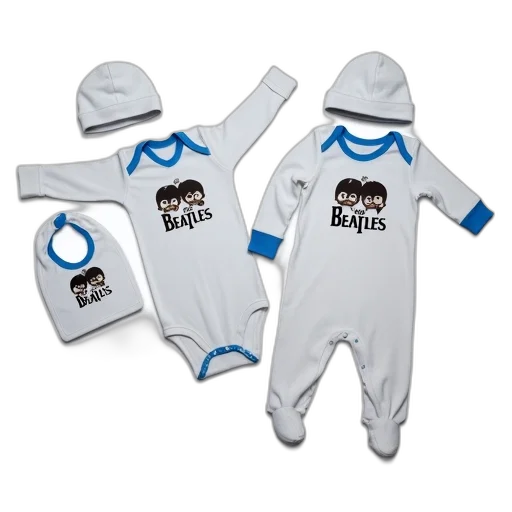 collection, baby, clothing, items, beatles, theme, set, includes transparent PNG cut-out