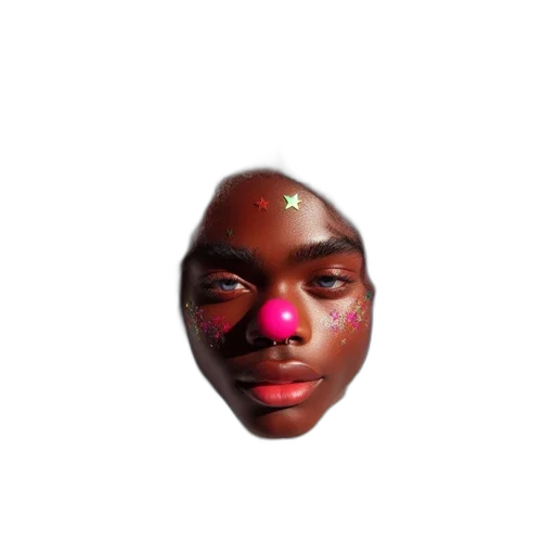 face, mask, creature, animal, 3d render, concept art, photorealistic, vaporwave transparent PNG cut-out
