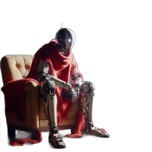 robot, furniture, creature, mask, concept art, cyberpunk, 3d render, outer space transparent PNG cut-out