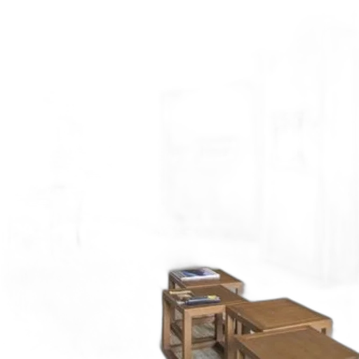 furniture, shoes, staff, robot, 3d render, concept art, photorealistic, earth tones transparent PNG cut-out