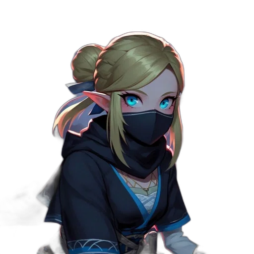 mask, staff, face, weapon, concept art, fantasy art, pixel art, anime transparent PNG cut-out