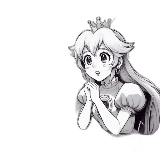 crown, dress, face, creature, anime, concept art, cartoon, pixel art transparent PNG cut-out