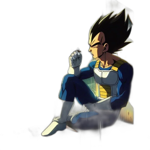 mask, jacket, hair, concept art, comic book art, anime, pixel art, golden transparent PNG cut-out