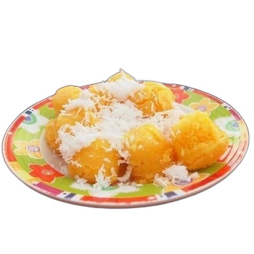 food, weapon, colorful, plate, yellow, balls, topped, grated transparent PNG cut-out