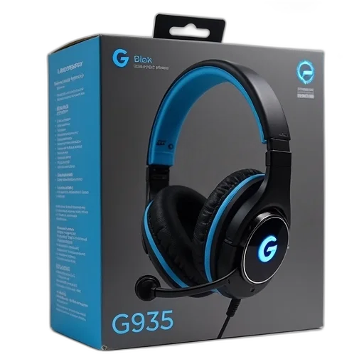 pair, black, blue, gaming, headphones, logo, ear, cups transparent PNG cut-out