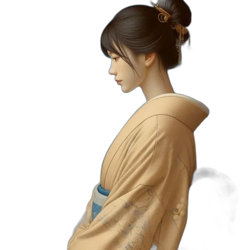 dress, staff, face, jewelry, fantasy art, concept art, oil painting, photorealistic transparent PNG cut-out