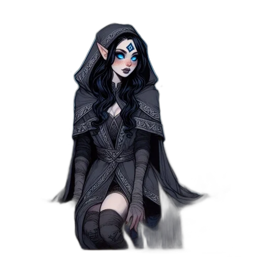 staff, fantasy art, concept art, pixel art, watercolor, dark, monochrome, blue transparent PNG cut-out