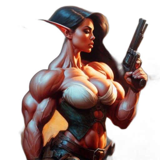 weapon, concept art, fantasy art, comic book art, pixel art, armored, female, figure transparent PNG cut-out