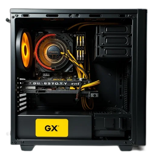 3d render, first, image, shows, interior, computer, case, various transparent PNG cut-out