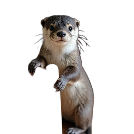 animal, creature, staff, hair, 3d render, photorealistic, concept art, small transparent PNG cut-out