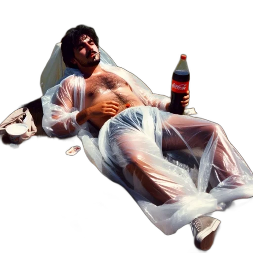 jacket, bottle, umbrella, photorealistic, concept art, oil painting, pixel art, outer space transparent PNG cut-out