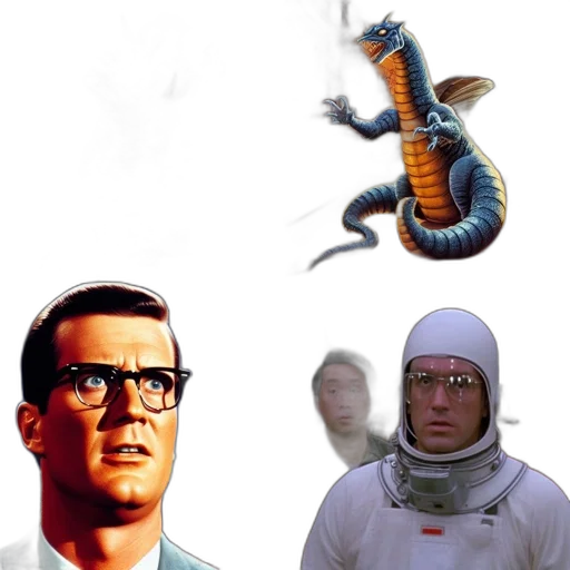 creature, animal, dragon, robot, concept art, comic book art, outer space, underwater transparent PNG cut-out