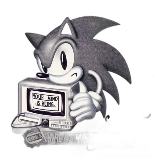 robot, concept art, comic book art, pixel art, 3d render, monochrome, animated, hedgehog transparent PNG cut-out