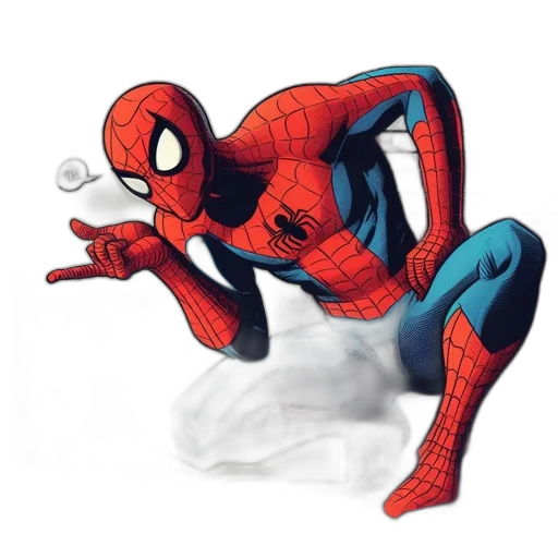 mask, animal, comic book art, concept art, 3d render, photorealistic, fog, spider-man transparent PNG cut-out