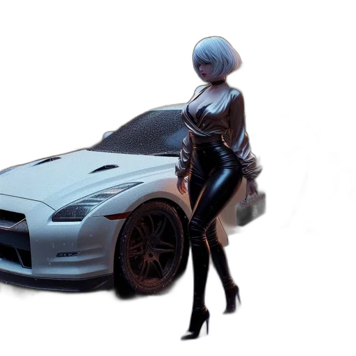 car, weapon, dress, robot, 3d render, concept art, photorealistic, anime transparent PNG cut-out