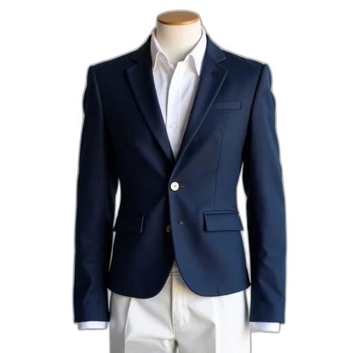 jacket, blue, mannequin, displays, navy, blazer, white, shirt transparent PNG cut-out