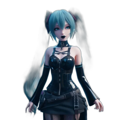 dress, staff, robot, mask, concept art, fantasy art, 3d render, anime transparent PNG cut-out