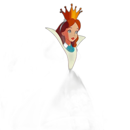 crown, dress, staff, jewelry, concept art, cartoon, fantasy art, 3d render transparent PNG cut-out