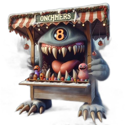 concept art, 3d render, fantastical, creature, single, eye, sells, toys transparent PNG cut-out